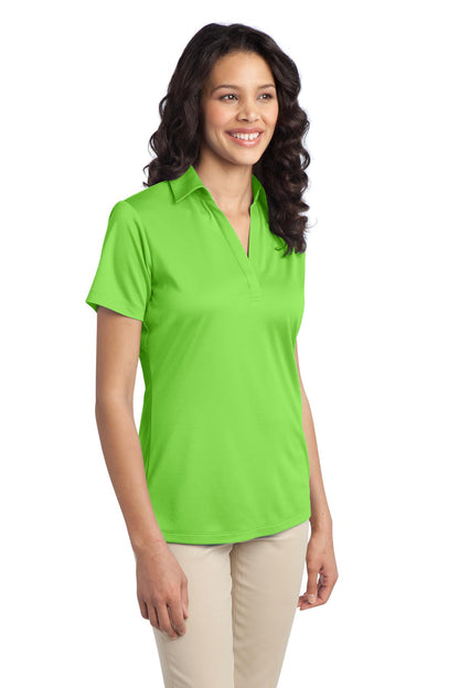 Lime Port Authority Women's Silk Touch Performance Polo. L540 plain