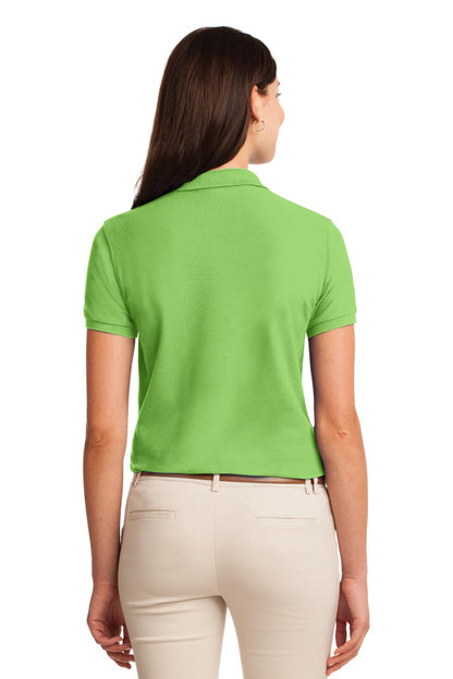 Lime Port Authority Women's Silk Touch Polo. L500 plain