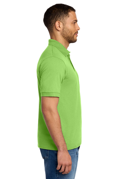 Lime Port & Co Core Blend Jersey Knit Polo. KP55 plain