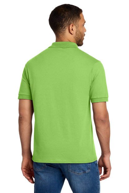 Lime Port & Co Tall Core Blend Jersey Knit Polo. KP55T plain