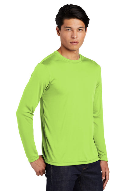 Lime Shock Sport-Tek Tall Long Sleeve PosiCharge Competitor Tee. TST350LS plain