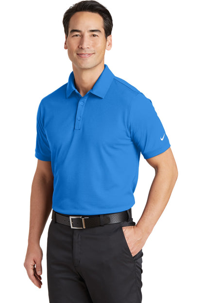 Lt Photo Blue Nike Dri-FIT Solid Icon Pique Modern Fit Polo. 746099 plain