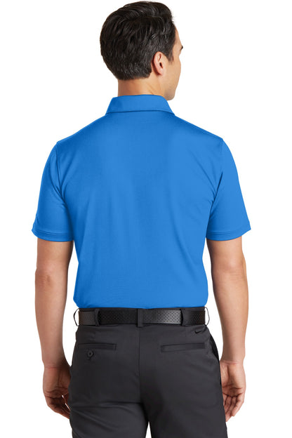 Lt Photo Blue Nike Dri-FIT Solid Icon Pique Modern Fit Polo. 746099 plain