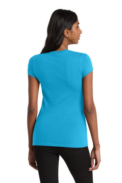 Lt Turquoise District Women's Fitted Very Important Tee . DT6001 plain