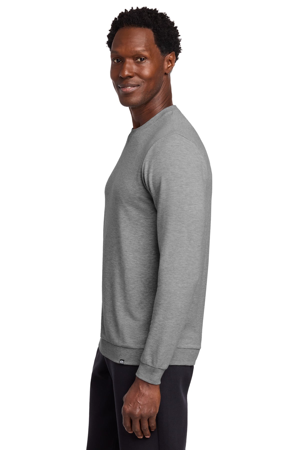 LtGreyHt TravisMathew Long Weekend Crew TM1MZ342 plain