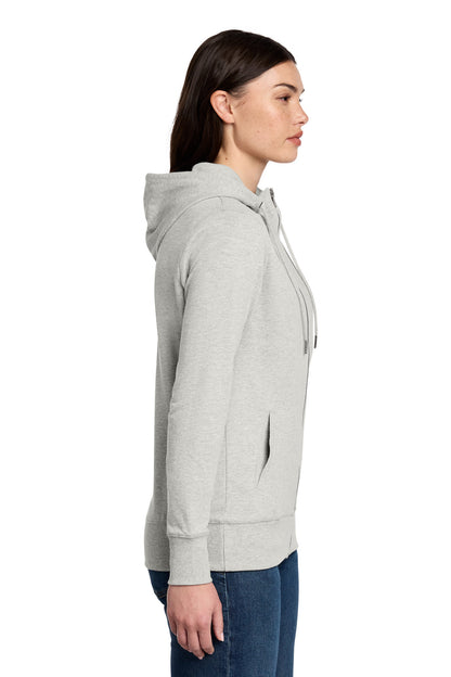 LtHtGry District Women's Featherweight French Terry Full-Zip Hoodie DT673 plain