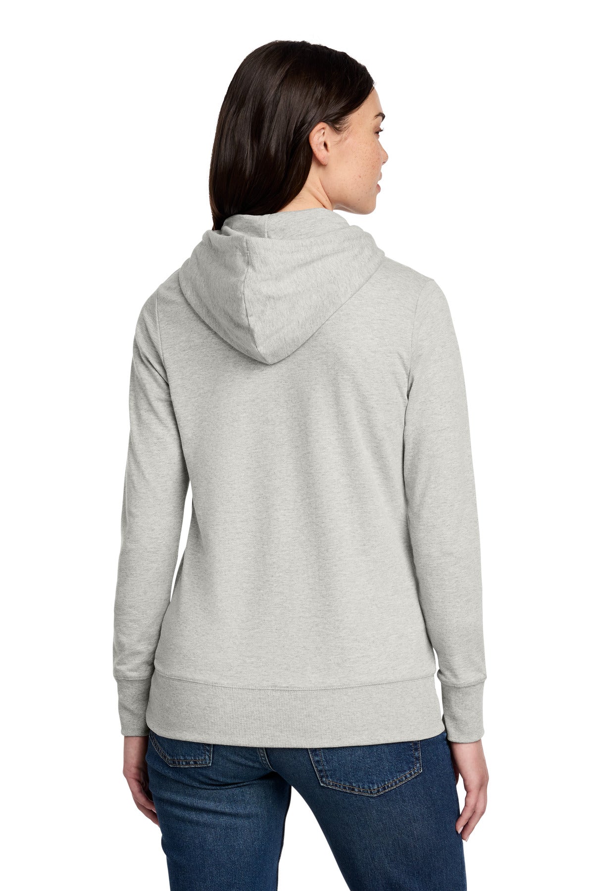 LtHtGry District Women's Featherweight French Terry Full-Zip Hoodie DT673 plain