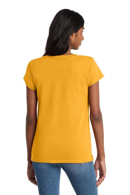 Maize Yellow District Women's Re-Tee V-Neck DT8001 plain