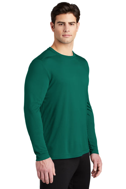 Marine Green Sport-Tek Posi-UV Pro Long Sleeve Tee. ST420LS plain
