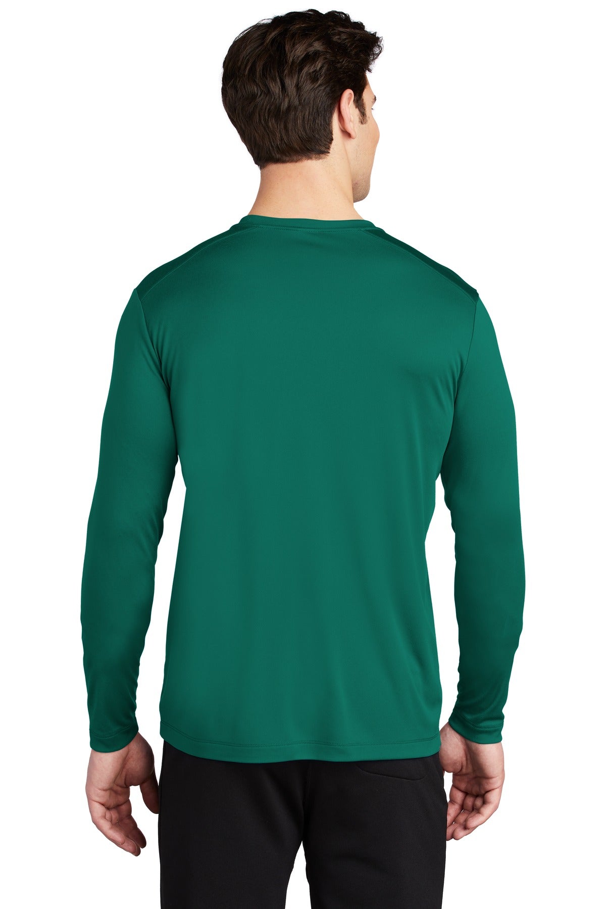 Marine Green Sport-Tek Posi-UV Pro Long Sleeve Tee. ST420LS plain