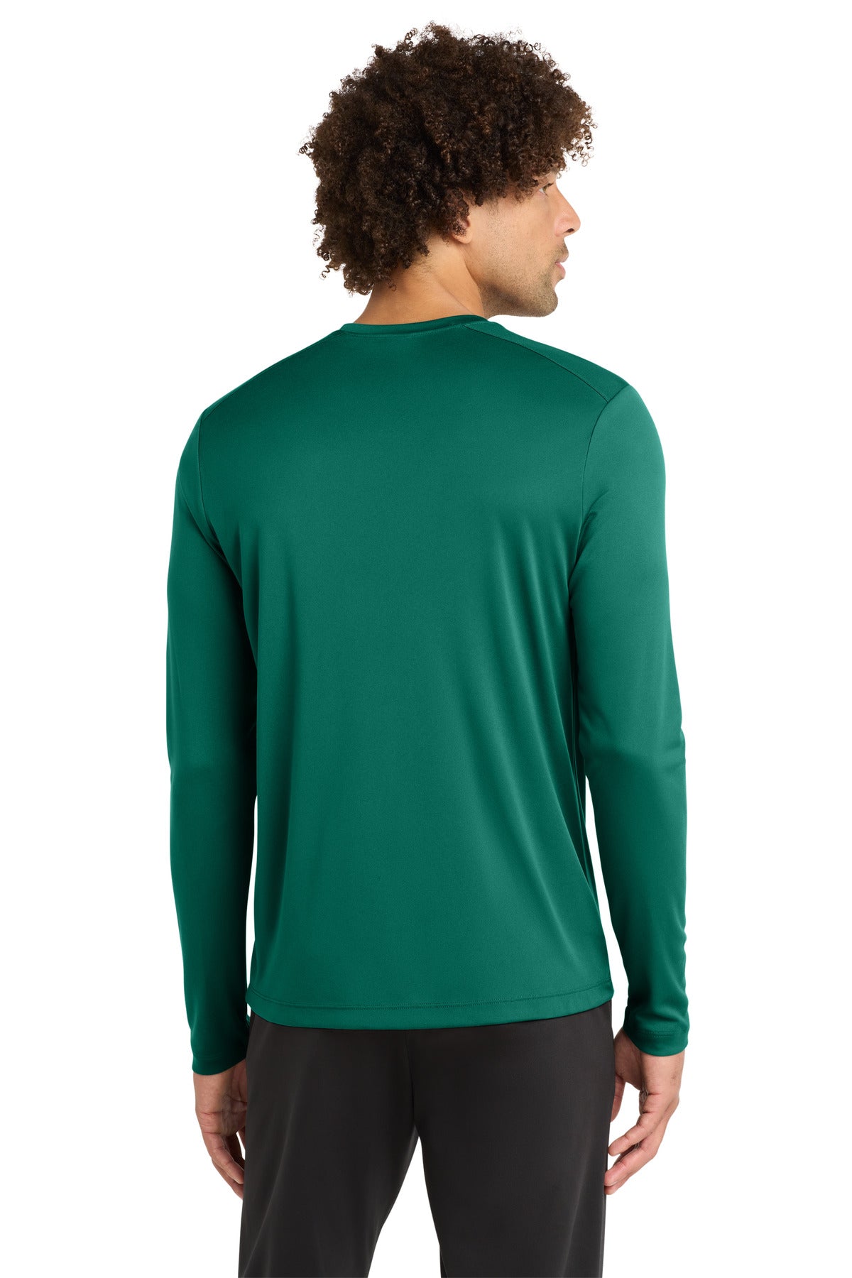 Marine Green Sport-Tek Posi-UV Pro Long Sleeve Tee. ST420LS plain