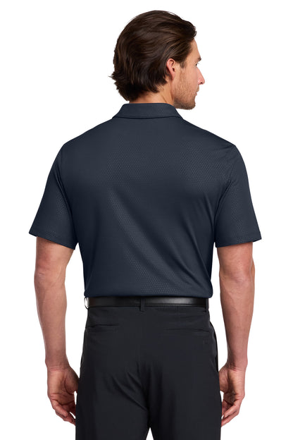 Marine Nike Dri-FIT Embossed Tri-Blade Polo. 838964 plain