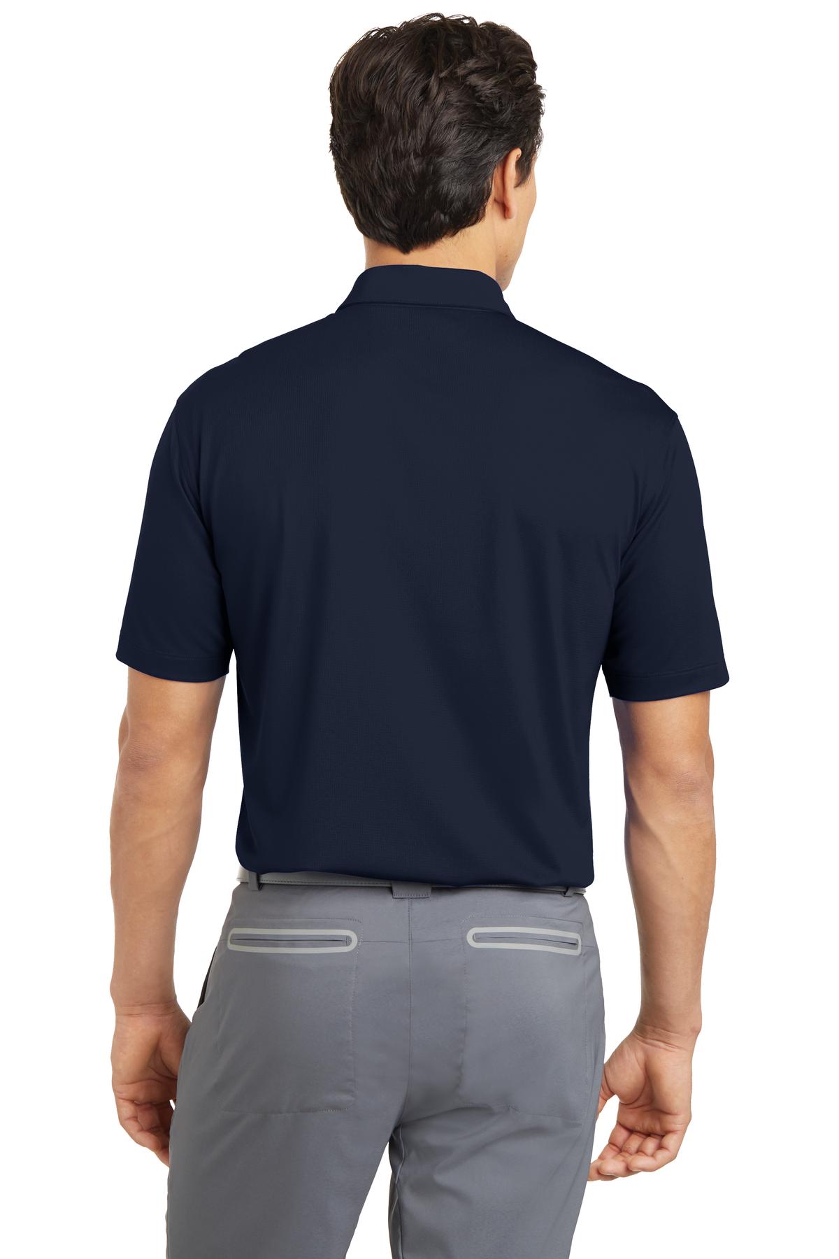 Marine Nike Dri-FIT Vertical Mesh Polo. 637167 plain