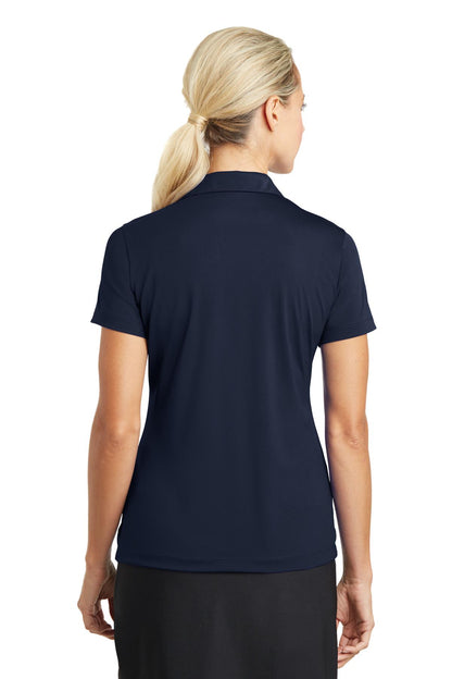 Marine Nike Women's Dri-FIT Vertical Mesh Polo. 637165 plain