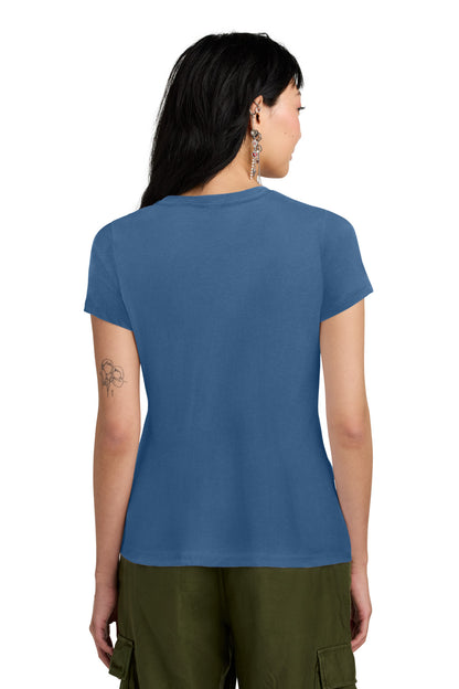 Maritime Blue District Women's Perfect Weight Tee. DM104L plain