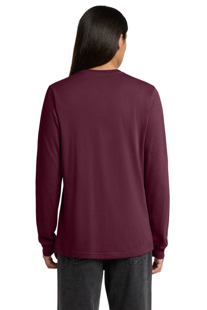 Maroon BELLA+CANVAS Unisex Jersey Long Sleeve Tee. BC3501 plain