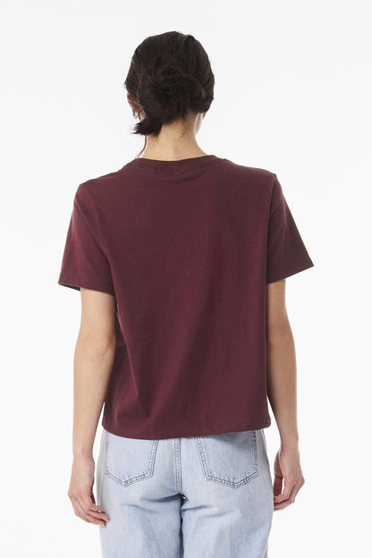 Maroon BELLA+CANVAS Women's 6-Ounce Heavyweight Tee BC6110 plain