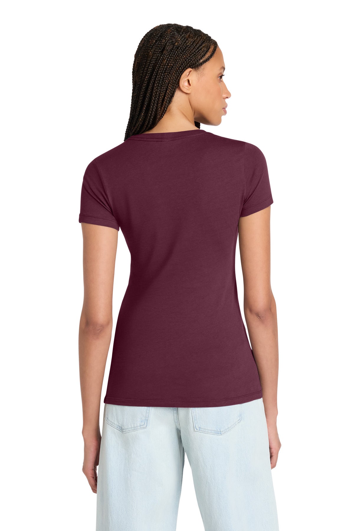 Maroon BELLA+CANVAS Women's Slim Fit Tee. BC6004
