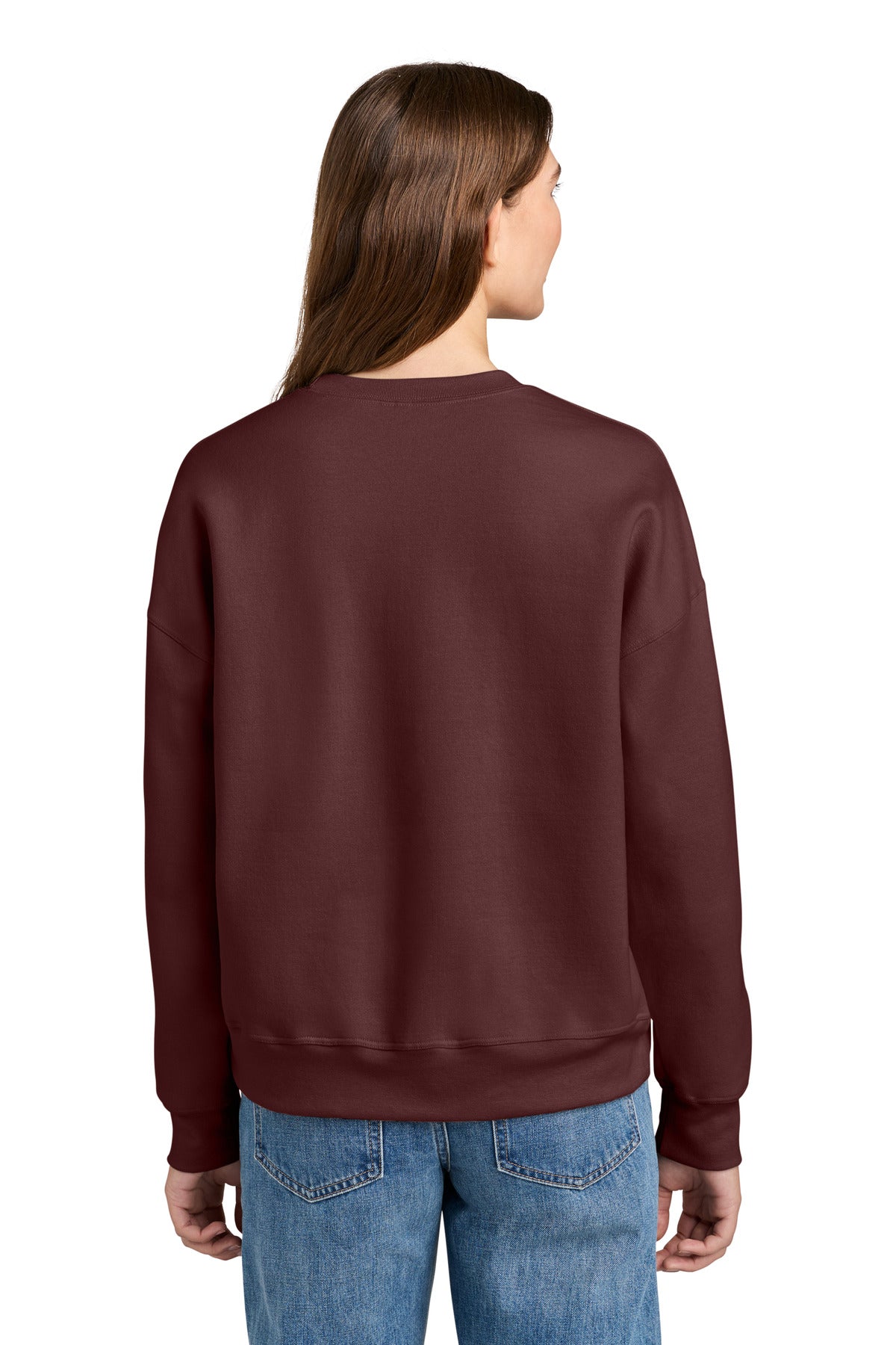 Maroon Champion Women's Powerblend Crewneck Sweatshirt SL650 plain