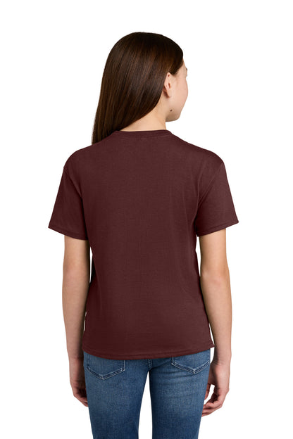 Maroon Champion Youth Jersey Short Sleeve Tee CH1081 plain
