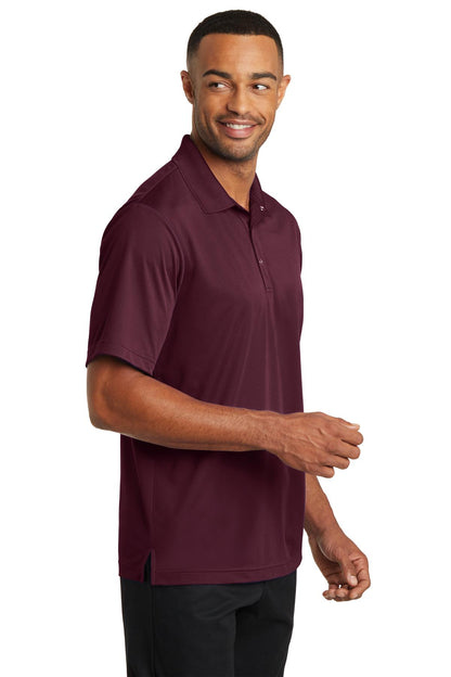 Maroon CornerStone Micropique Gripper Polo. CS421 plain