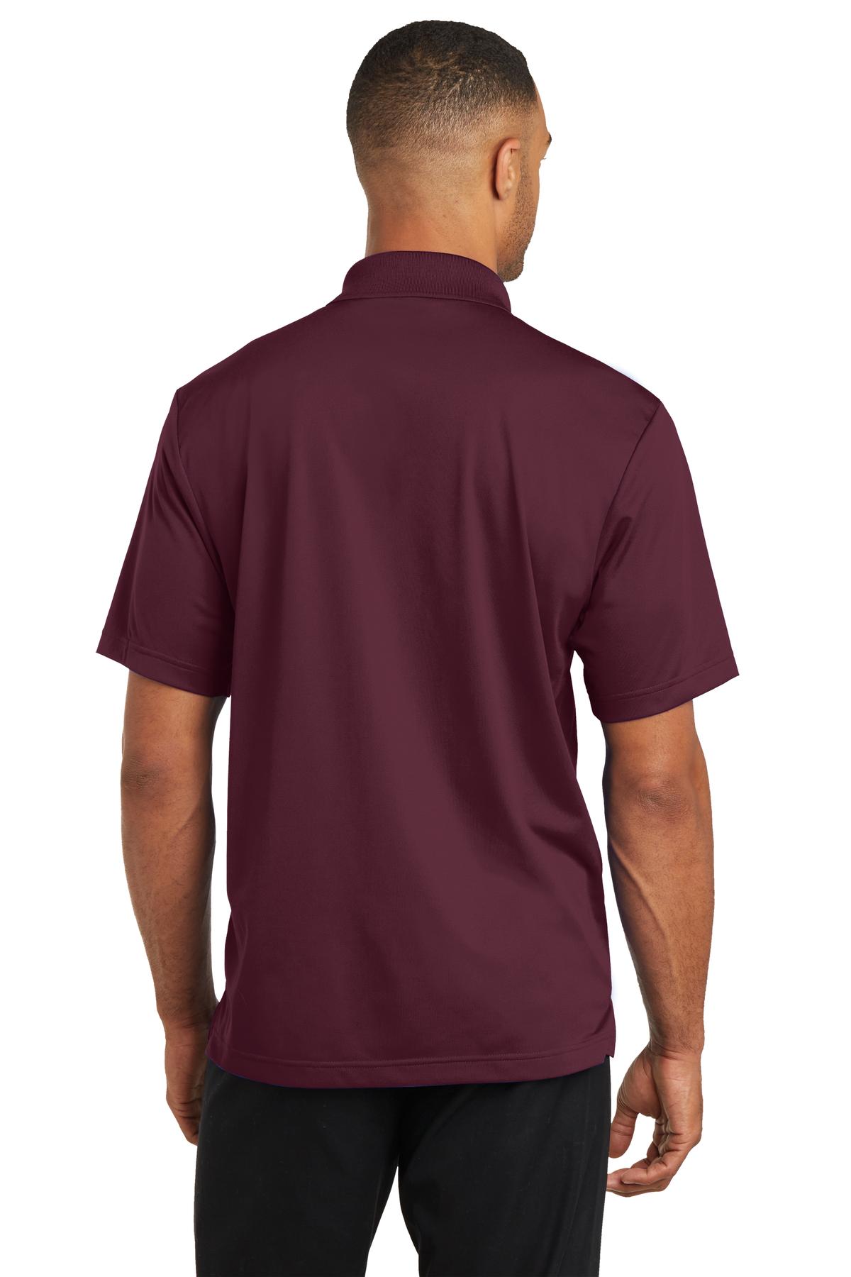 Maroon CornerStone Micropique Gripper Polo. CS421 plain