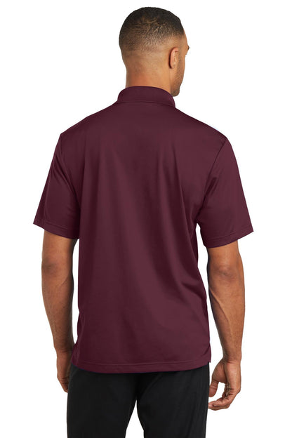 Maroon CornerStone Micropique Gripper Polo. CS421 plain