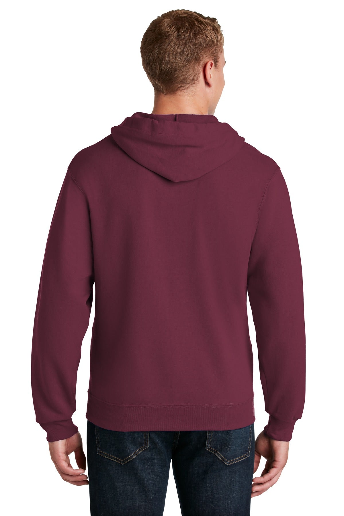 Maroon Jerzees - NuBlend Full-Zip Hooded Sweatshirt. 993M plain