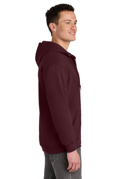 Maroon Jerzees - NuBlend Full-Zip Hooded Sweatshirt. 993M plain