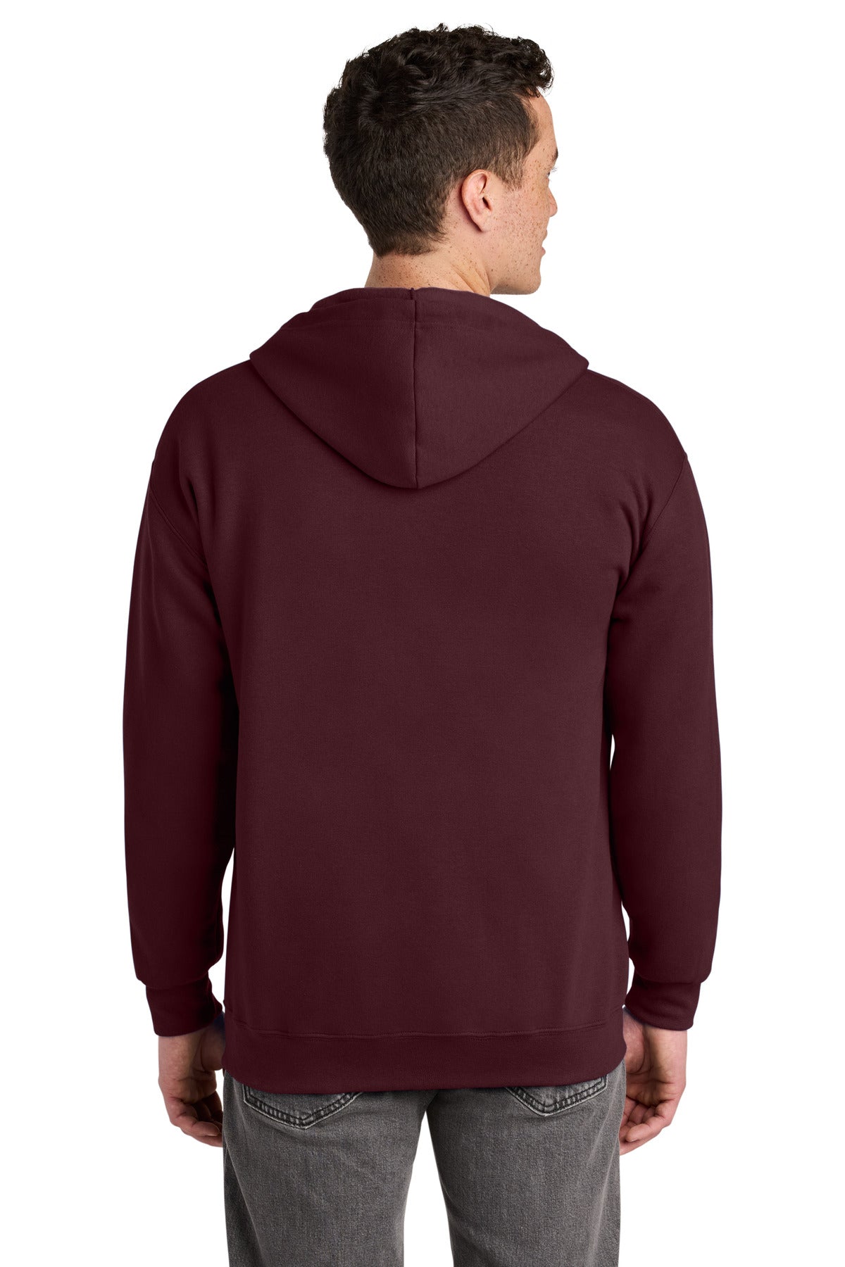 Maroon Jerzees - NuBlend Full-Zip Hooded Sweatshirt. 993M plain