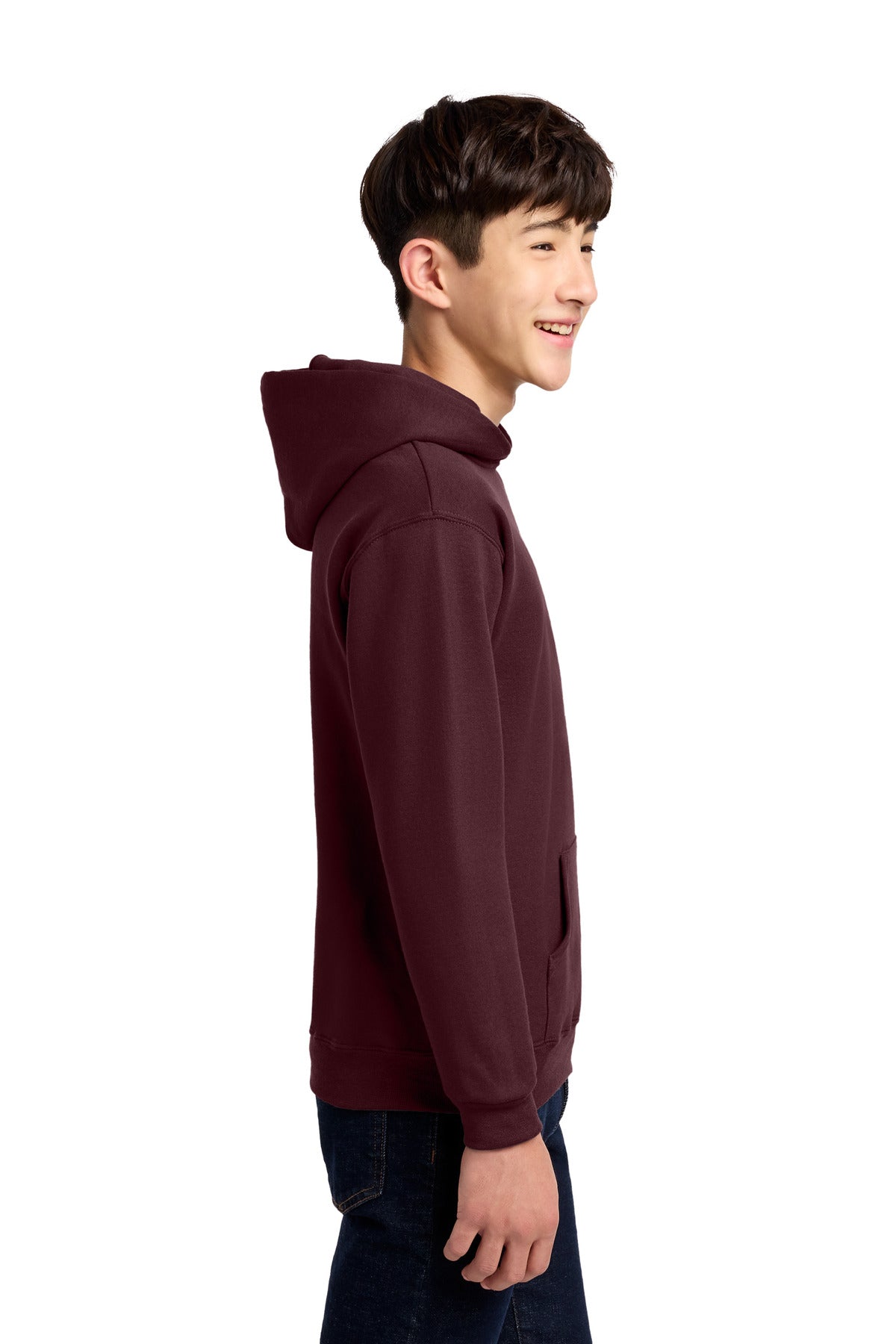 Maroon Jerzees - Youth NuBlend Pullover Hooded Sweatshirt. 996Y plain