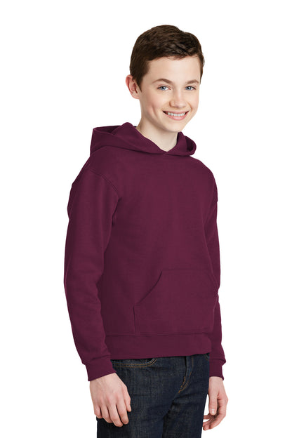 Maroon Jerzees - Youth NuBlend Pullover Hooded Sweatshirt. 996Y plain