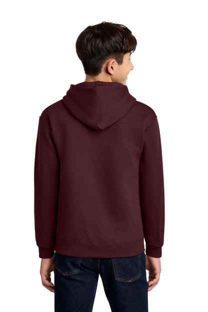 Maroon Jerzees - Youth NuBlend Pullover Hooded Sweatshirt. 996Y plain
