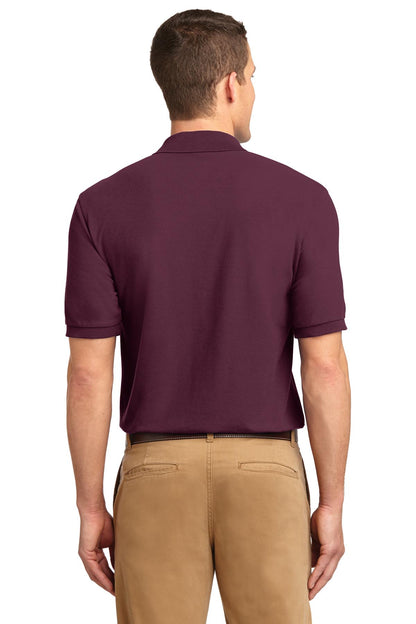 Maroon Port Authority Extended Size Silk Touch Polo K500ES plain