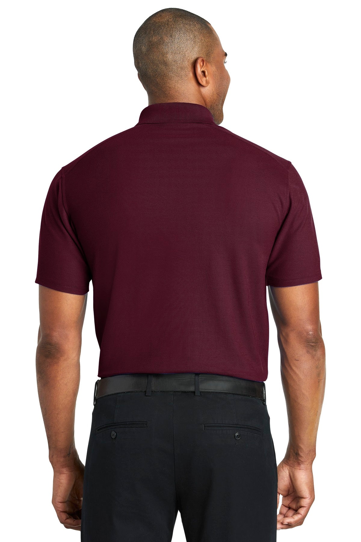 Maroon Port Authority EZPerformance Pique Polo. K600 plain