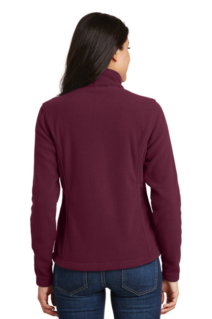 Maroon Port Authority Women's Value Fleece Jacket. L217 plain