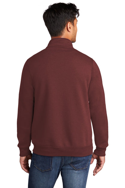 Maroon Port & Co Core Fleece 1/4-Zip Pullover Sweatshirt PC78Q