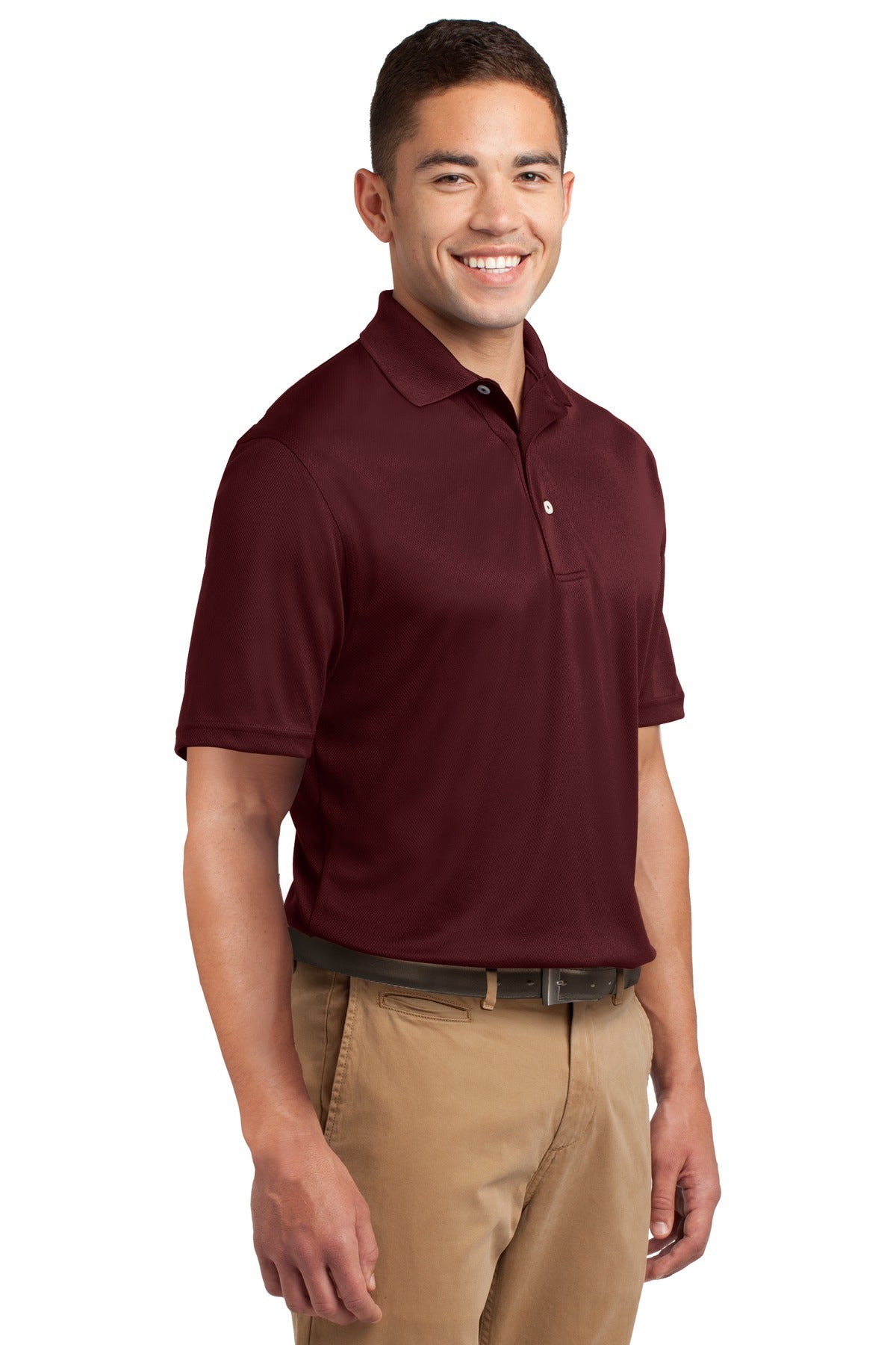 Maroon Sport-Tek Dri-Mesh Polo. K469 plain