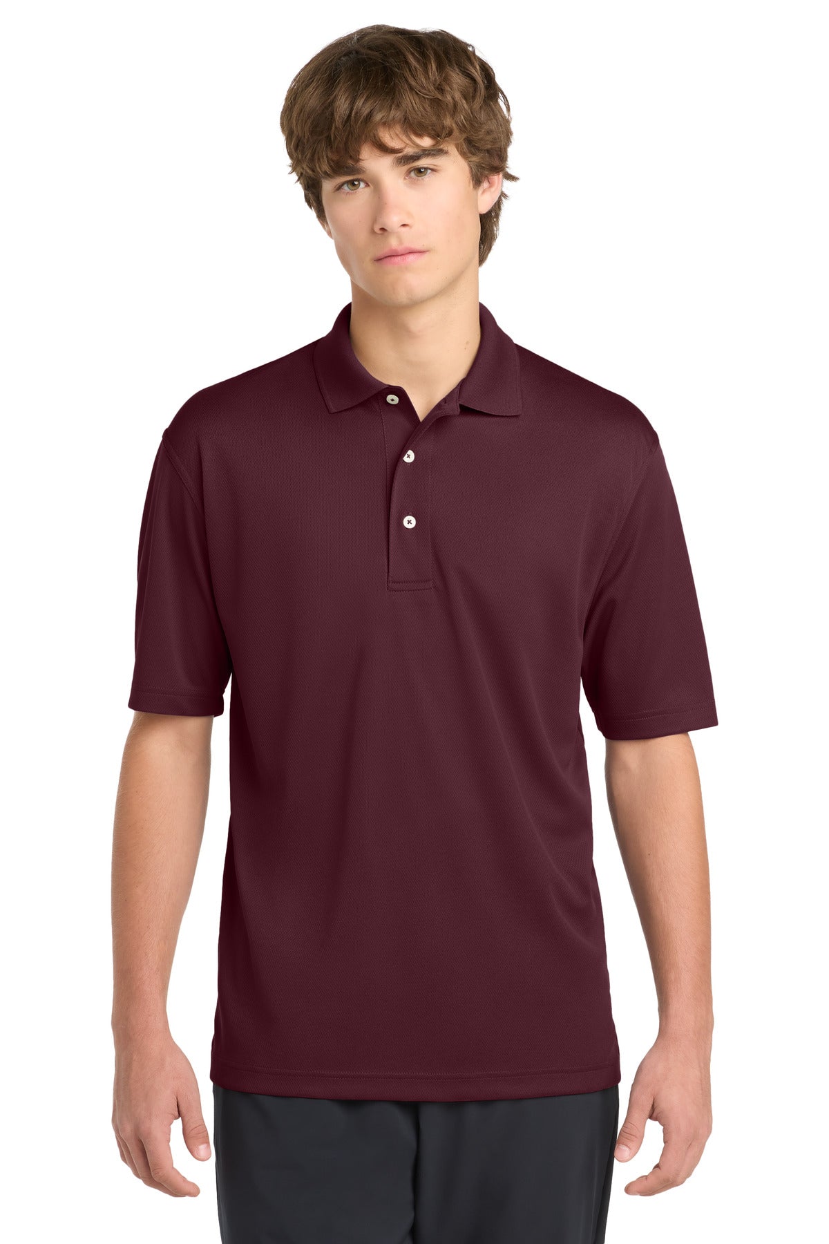 Maroon Sport-Tek Dri-Mesh Polo. K469 plain