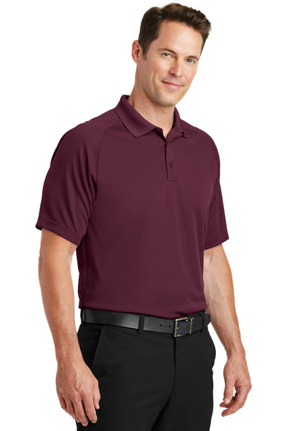 Maroon Sport-Tek Dry Zone Raglan Polo. T475 plain