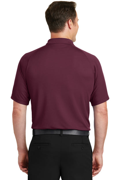 Maroon Sport-Tek Dry Zone Raglan Polo. T475 plain