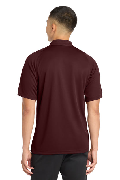 Maroon Sport-Tek Dry Zone Raglan Polo. T475 plain
