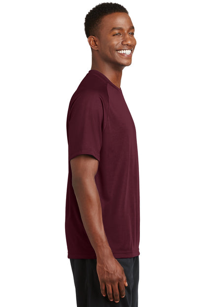 Maroon Sport-Tek Dry Zone Short Sleeve Raglan T-Shirt. T473 plain