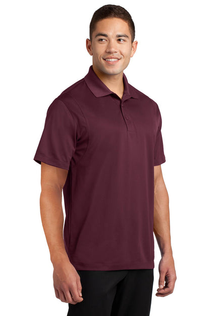 Maroon Sport-Tek Micropique Sport-Wick Polo. ST650 plain