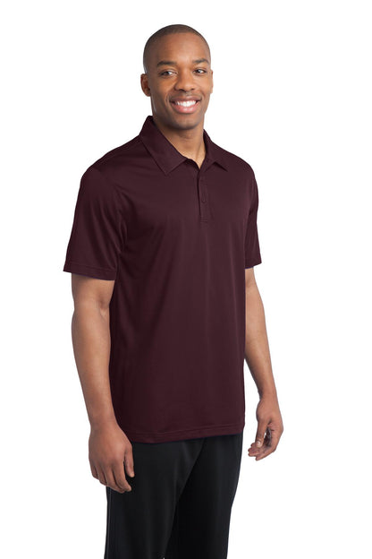 Maroon Sport-Tek PosiCharge Active Textured Polo. ST690 plain
