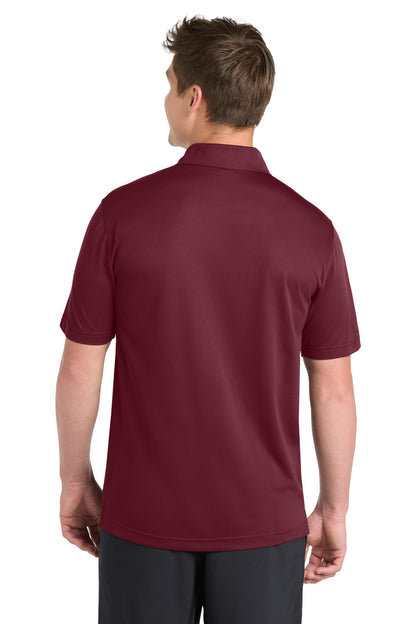 Maroon Sport-Tek PosiCharge Active Textured Polo. ST690 plain