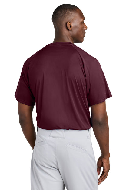 Maroon Sport-Tek PosiCharge Competitor 2-Button Henley ST359 plain