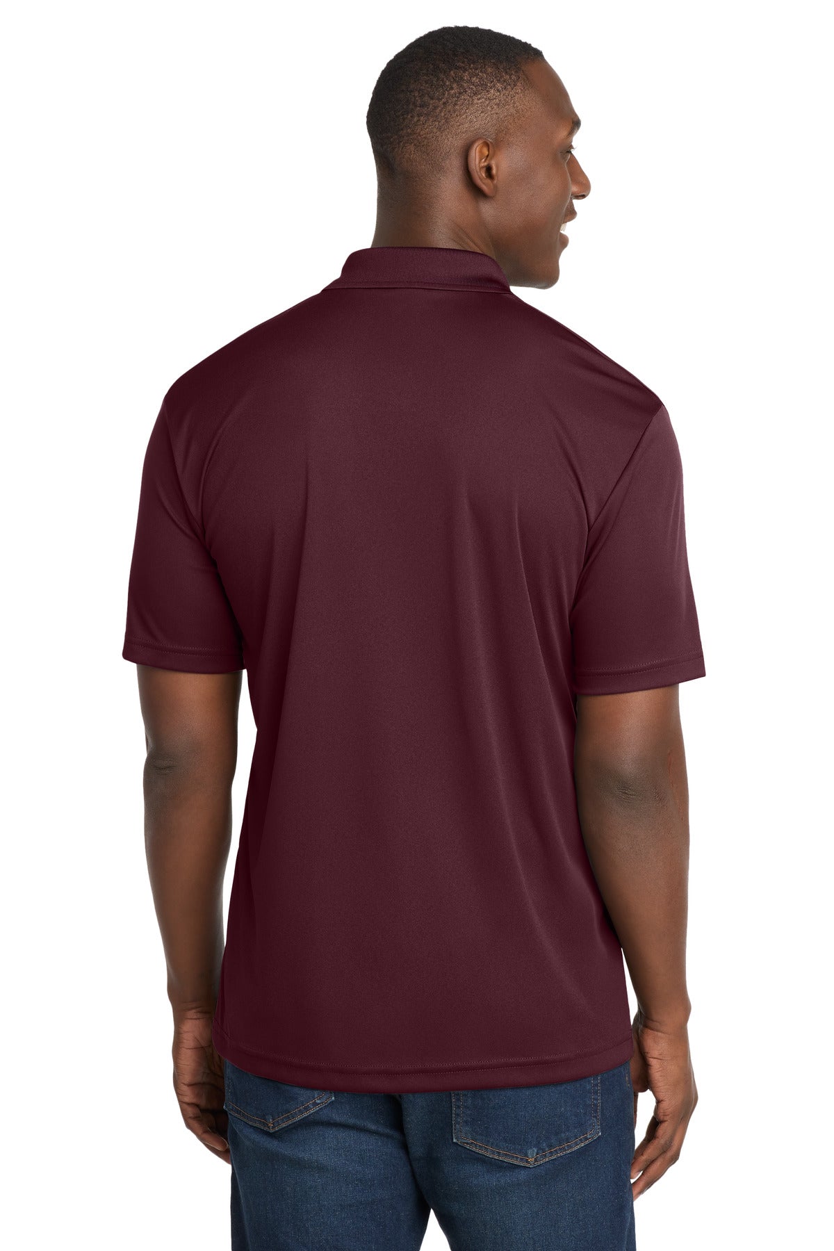 Maroon Sport-Tek PosiCharge Competitor Polo. ST550 plain