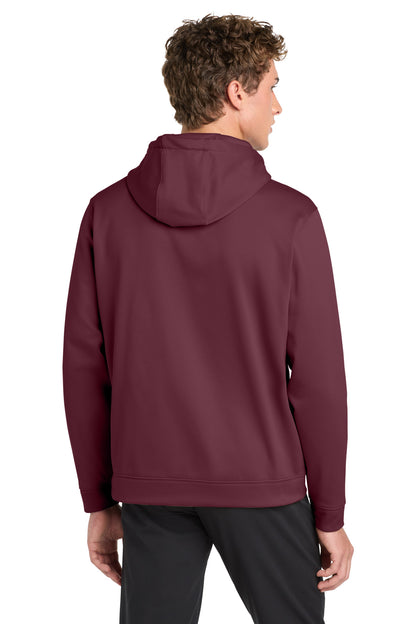 Maroon Sport-Tek Sport-Wick Fleece Hooded Pullover. F244 plain