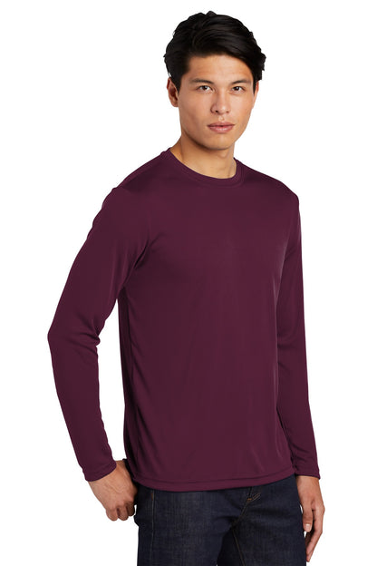 Maroon Sport-Tek Tall Long Sleeve PosiCharge Competitor Tee. TST350LS plain